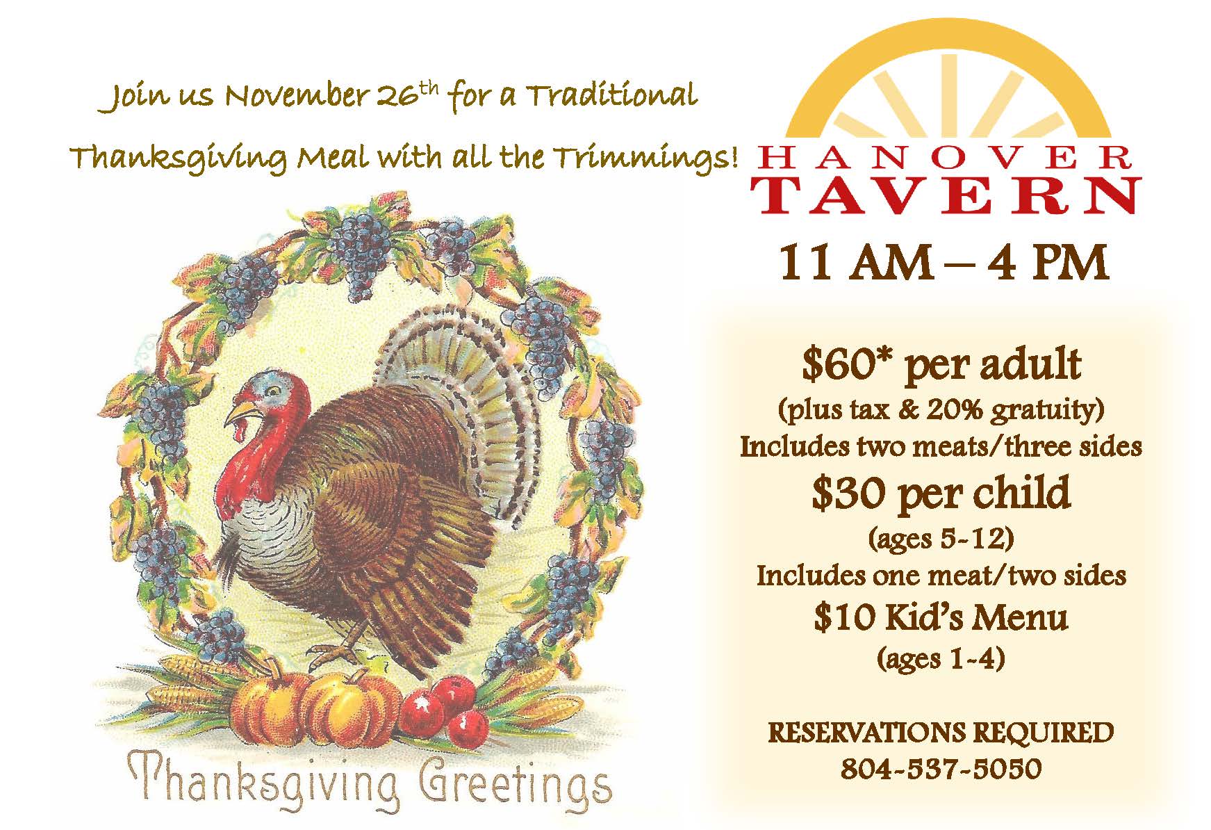 Thanksgiving at the Tavern
