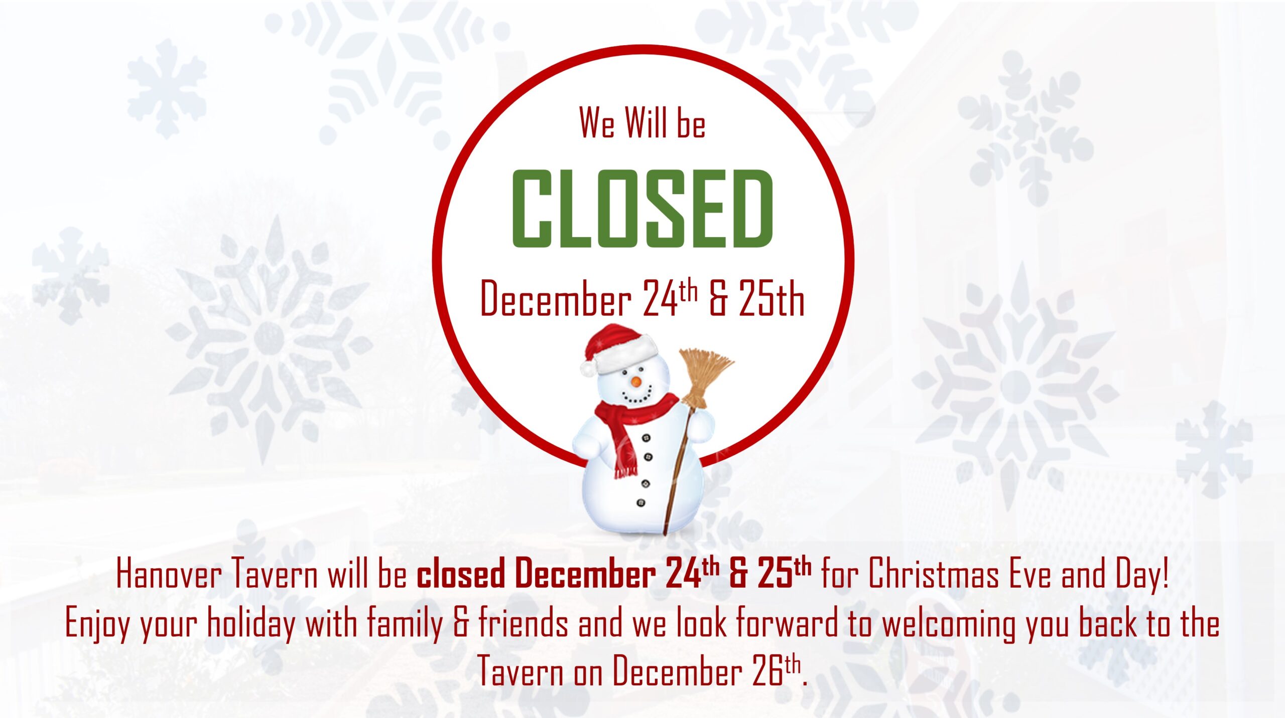 Closed 2024 Christmas