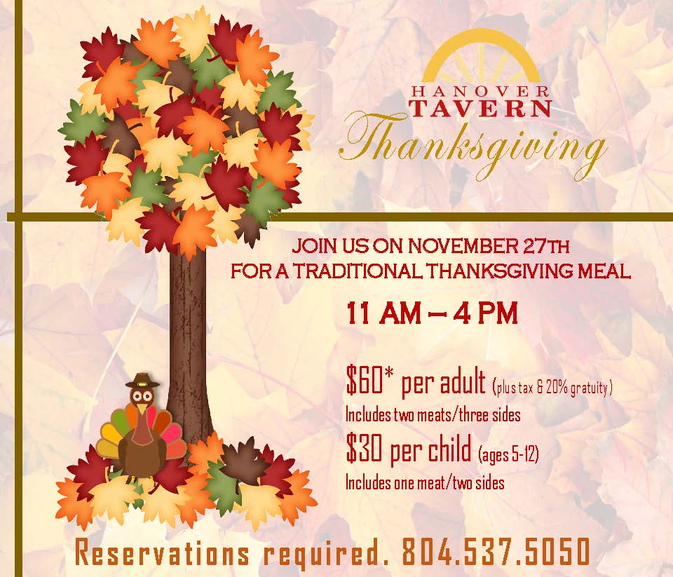 Thanksgiving at Hanover Tavern 2025