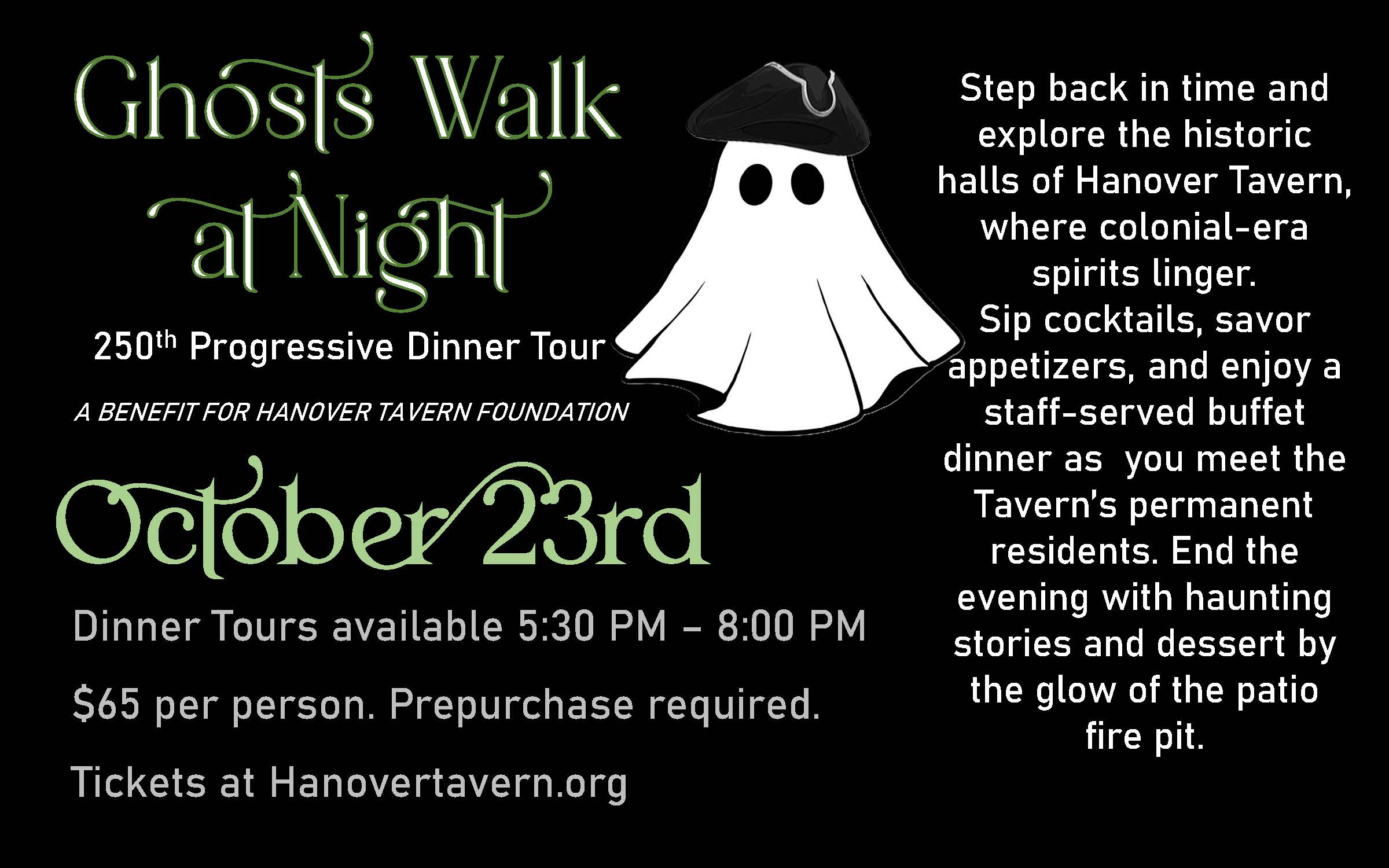 Ghosts Walk at Night Progressive Dinner 2026