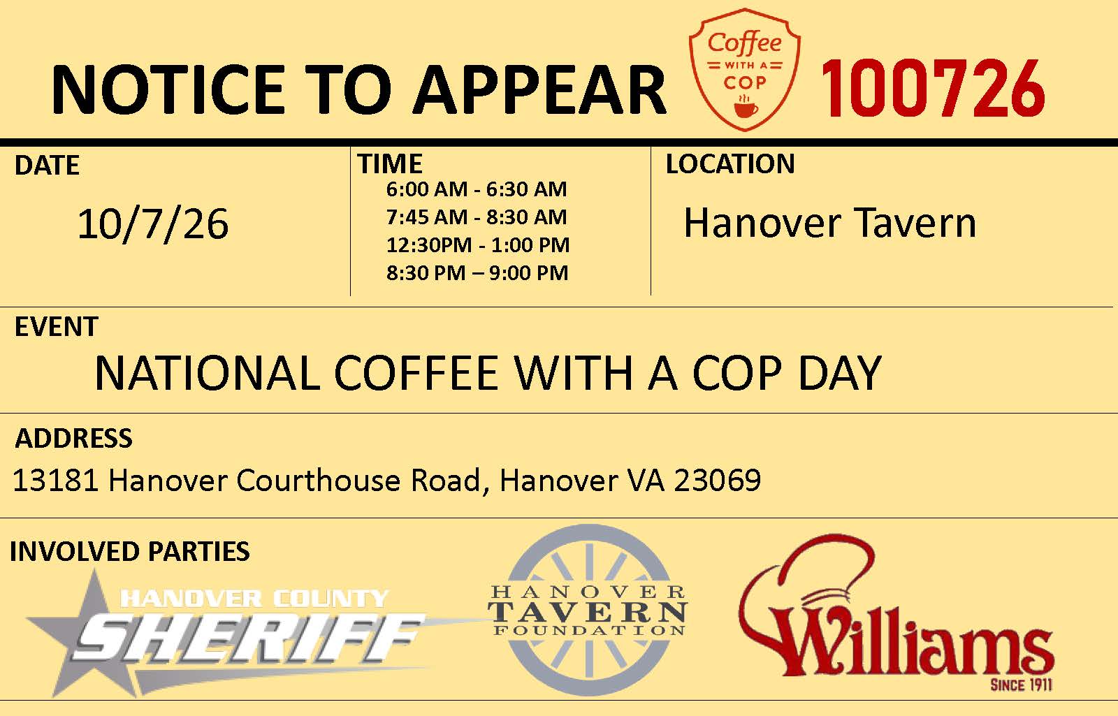 Coffee with a Cop